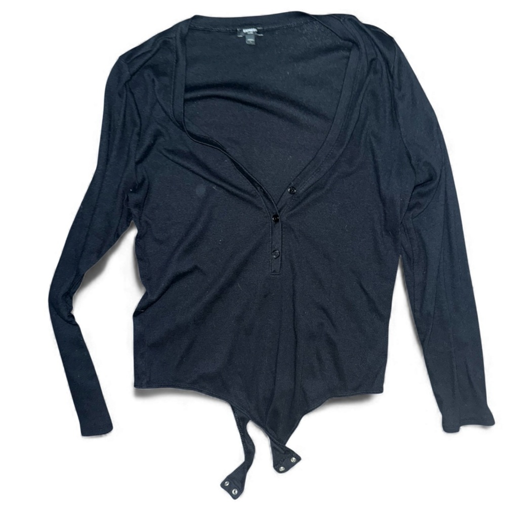Express slim fit ribbed bodysuit xl